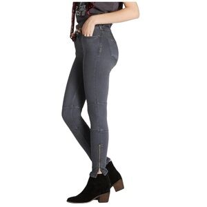 LUCKY BRAND Charlie Skinny Stretch Jeans Ankle Zipper Jeans 14/32 Charcoal VGC!